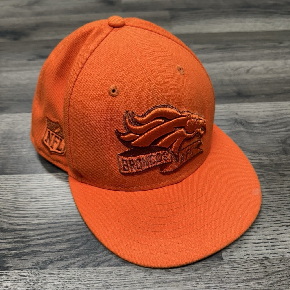 Men's New Era Orange Denver Broncos Tonal AFC Sideline 59FIFTY Hat 7 1/4 RARE